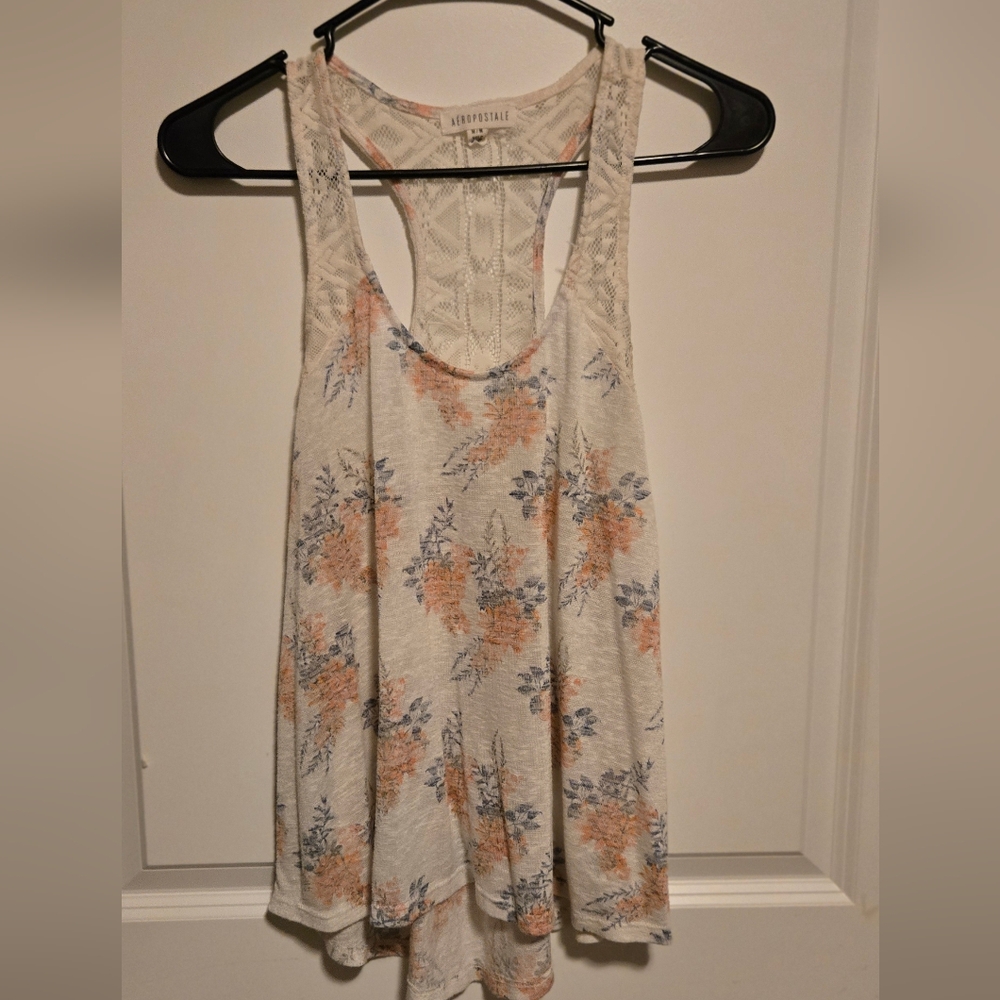 Aeropostale Lace Pattern Tank Top